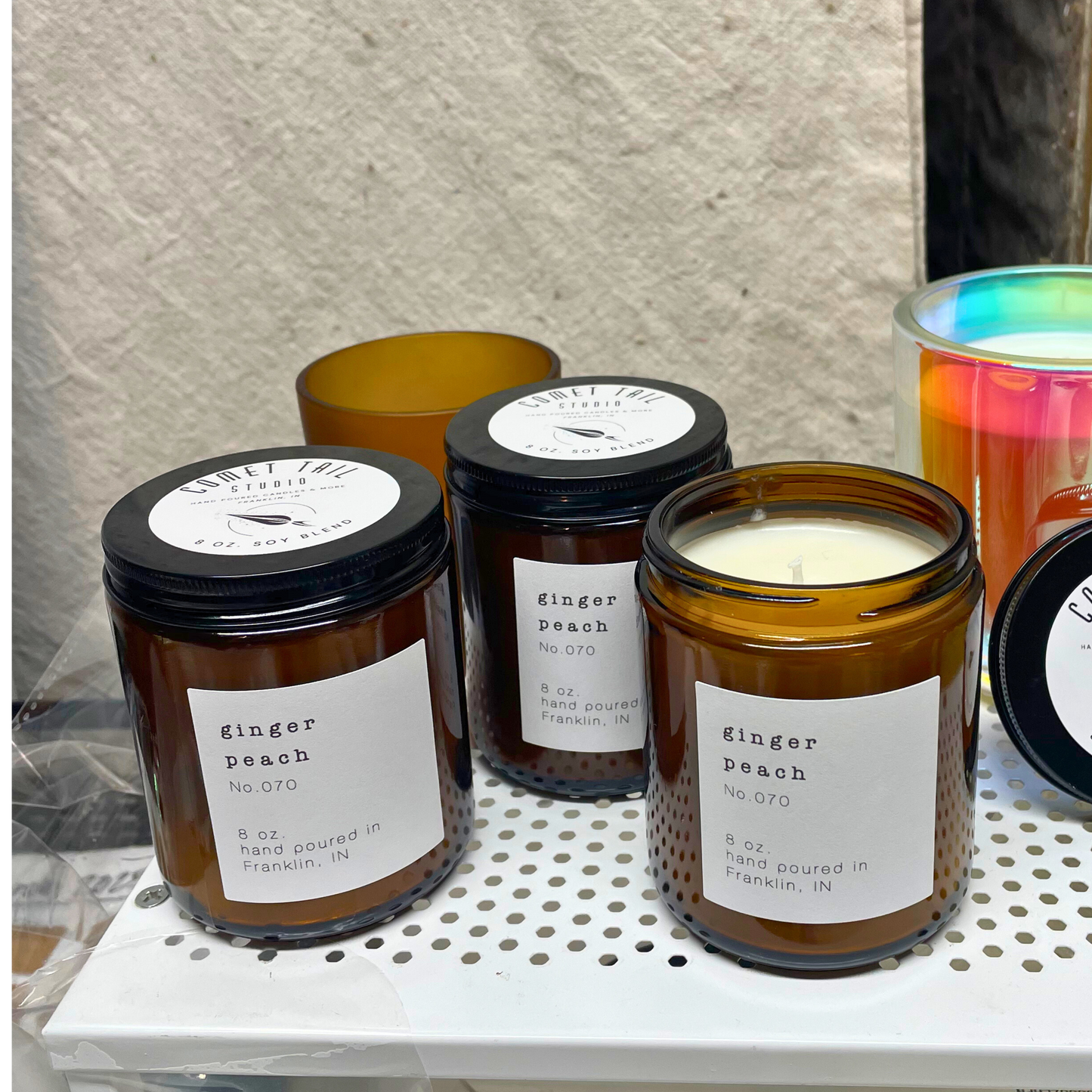 8 oz. Custom Amber Jar Candles - 10+ Scents!
