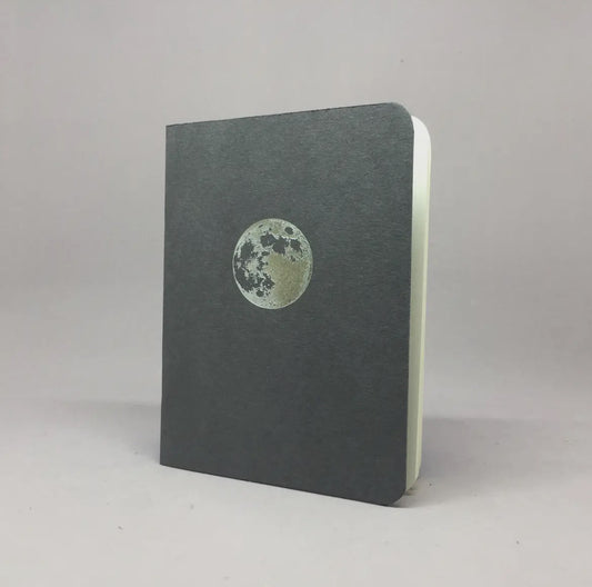 Full Moon Logbook - Silver Foil Stamp Mini Notebook