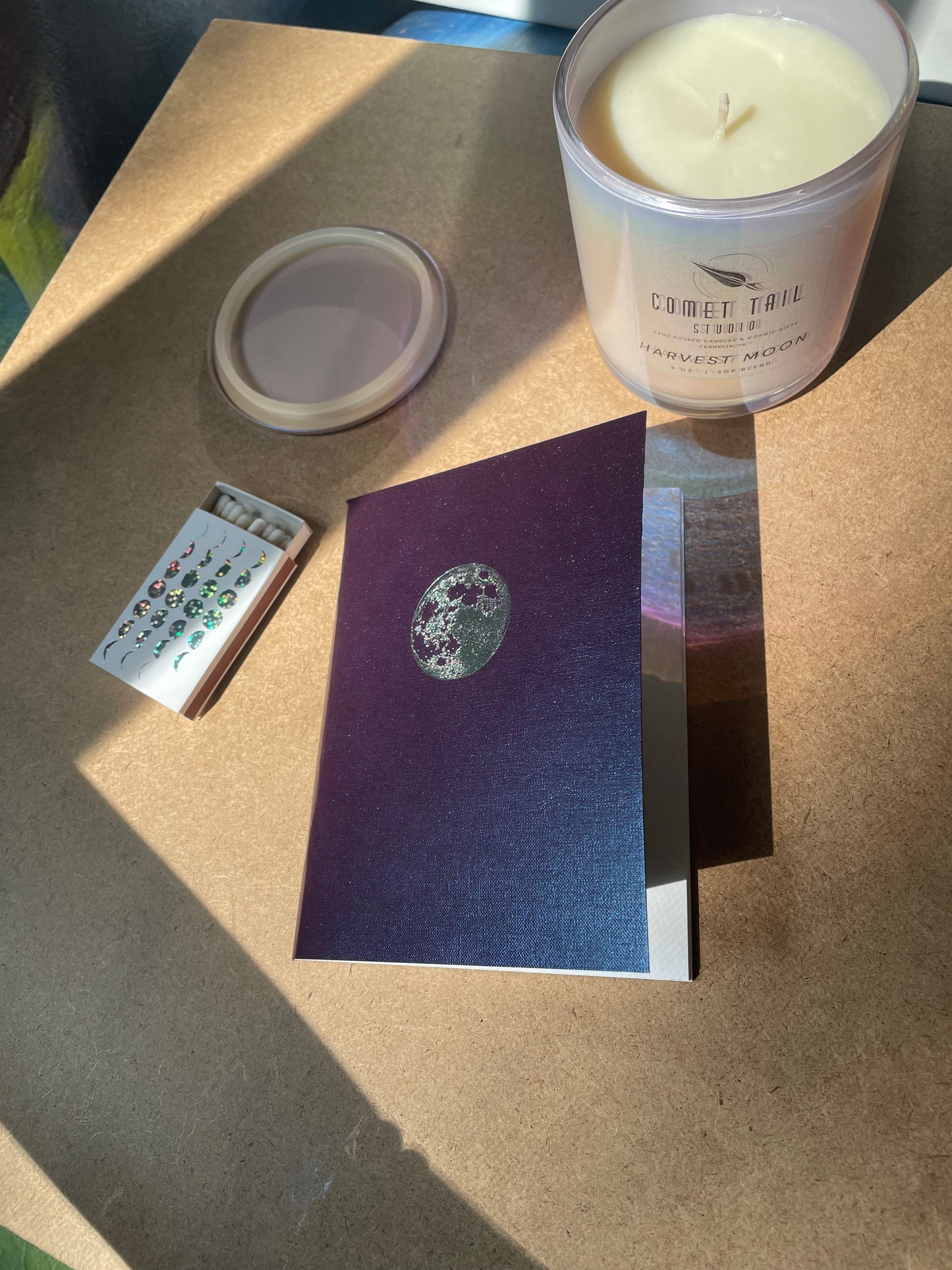Full Moon Logbook - Silver Foil Stamp Mini Notebook